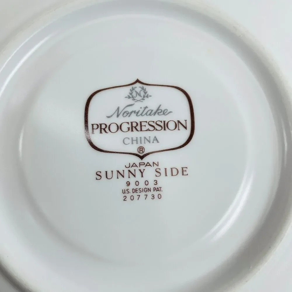 Set of 4 Noritake Progression SUNNY SIDE 9003 Saucers 6